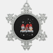Sneeuwnaaimachine voor kerstgrind Shirt Tin Sneeuwvlok Ornament (Voorkant)