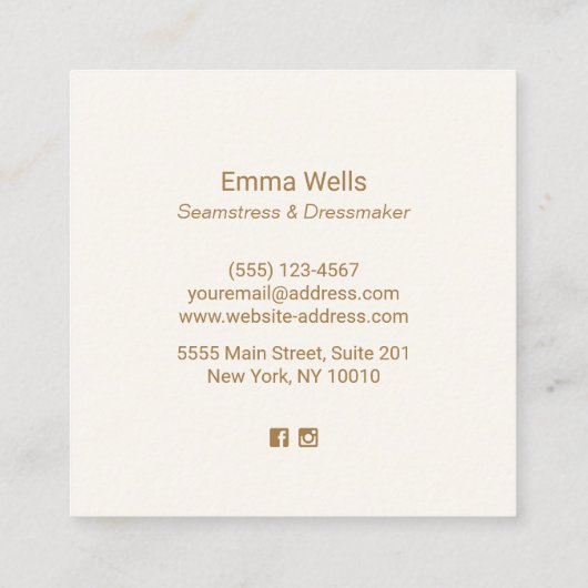 Sneeuwnaapspanning van de machine vierkante visitekaartje (Achterkant)