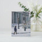 Sneeuwochtend St. Paul's kathedraal 2009 Briefkaart (Staand voorkant)