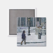 Sneeuwochtend St. Paul's kathedraal 2009 Magneet (Voorkant / Achterkant)