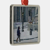 Sneeuwochtend St. Paul's kathedraal 2009 Metalen Ornament (Rechts)