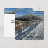 Sneeuwomheining - Platte Kerstkaart (Voorkant / Achterkant)