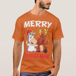 Sneeuwontbijt Unicorn Ren Red Nose Re T-shirt