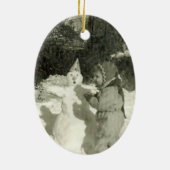 SneeuwOrnament Keramisch Ornament (Achterkant)