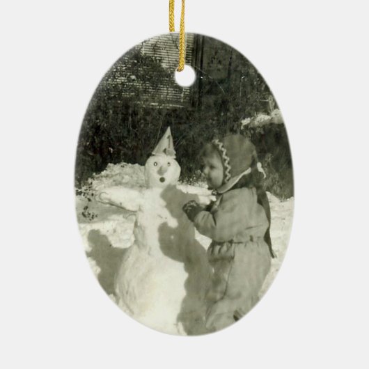 SneeuwOrnament Keramisch Ornament (Achterkant)