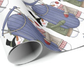 Sneeuwpaar Cadeaupapier (Rol Hoek)