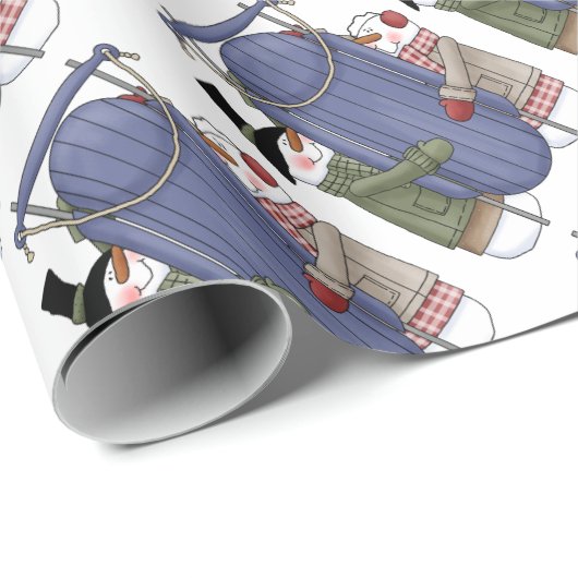 Sneeuwpaar Cadeaupapier (Rol Hoek)