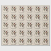 Sneeuwpaar  cadeaupapier (Vlak)