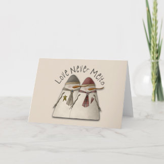 Sneeuwpaar Feestdagen Kaart