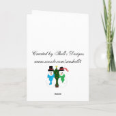 Sneeuwpaar Feestdagen Kaart (Achterkant)