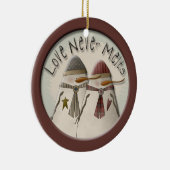 Sneeuwpaar Keramisch Ornament (Rechts)