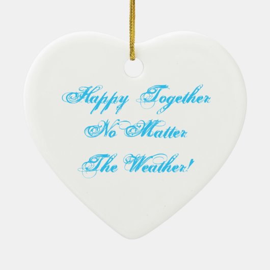 Sneeuwpaar Keramisch Ornament (Achterkant)