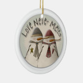 Sneeuwpaar Keramisch Ornament (Rechts)