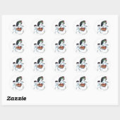 sneeuwpaar Kerst sticker (Vel)