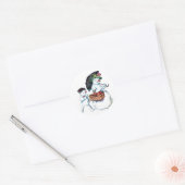 sneeuwpaar Kerst sticker (Envelop)