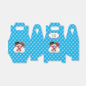 Sneeuwpaar met Snowflake Pattern-pleister Bedankdoosjes (Uitgevouwen)