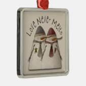 Sneeuwpaar Metalen Ornament (Rechts)