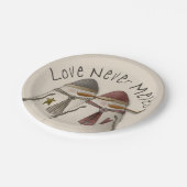 Sneeuwpaar Papieren Bordje (Gekanteld)