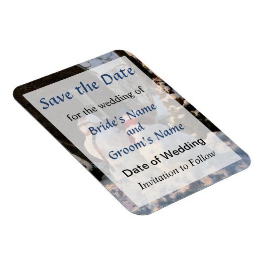 Sneeuwpaar sparen de Datum Magneet (Rechterzijde)