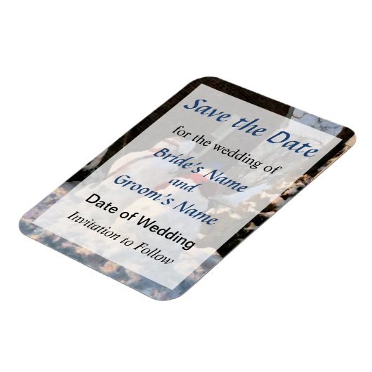 Sneeuwpaar sparen de Datum Magneet (Linkerzijde)