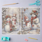 Sneeuwpaar Tissuepapier (Craft)