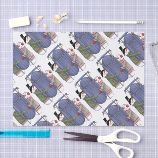 Sneeuwpaar Tissuepapier (Craft)