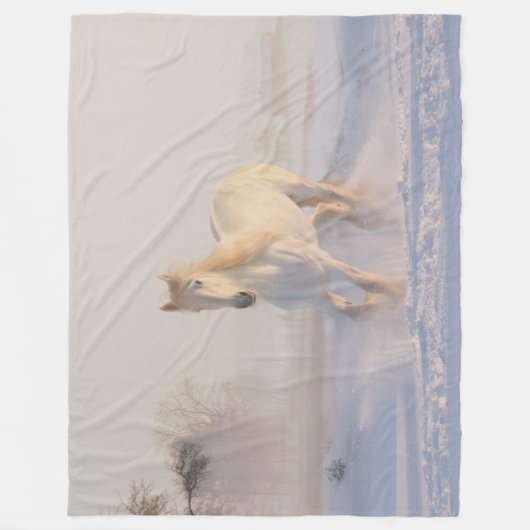 SNEEUWPAARD FLEECE DEKEN (Voorkant)