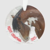 Sneeuwpaard Kerst Acryl Ornament (voorkant)