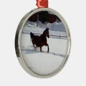 Sneeuwpaard Metalen Ornament (Rechts)