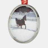 Sneeuwpaard Metalen Ornament (Links)