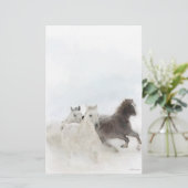 Sneeuwpaarden - Briefpapier (Staand voorkant)