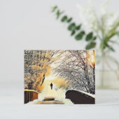Sneeuwpad Briefkaart (Staand voorkant)