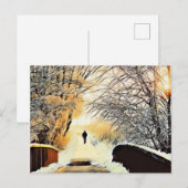 Sneeuwpad Briefkaart (Voorkant / Achterkant)