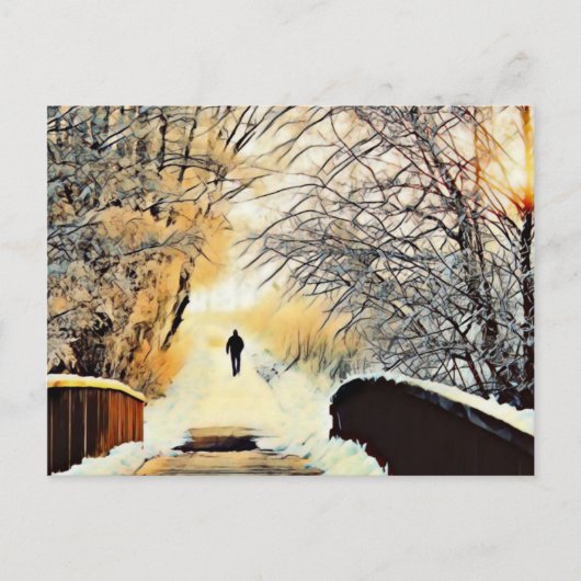 Sneeuwpad Briefkaart (Voorkant)