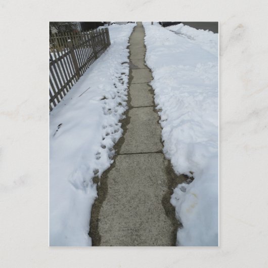 Sneeuwpad Briefkaart (Voorkant)