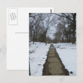Sneeuwpad Briefkaart (Voorkant / Achterkant)