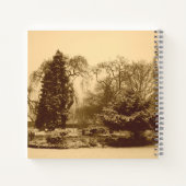 sneeuwpark en bomen in de winter notitieboek (Achterkant)