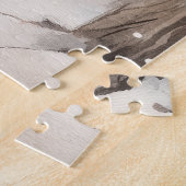 Sneeuwpark Slingerlichten Winter Nacht Legpuzzel (Zijkant)