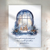 Sneeuwpastel Nordic Winter Scene Motivatie Quote Poster