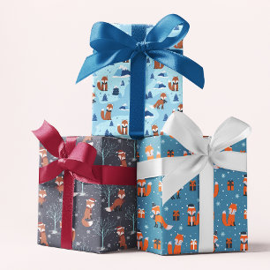 Sneeuwpatronen voor kerstmis met de winter inpakpapier vel