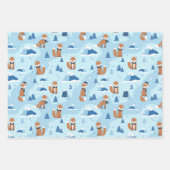 Sneeuwpatronen voor kerstmis met de winter inpakpapier vel (Voorkant 2)