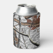 Sneeuwpatroon 2 van jachtCamouflage Blikjeskoeler (Blikje Voorkant)
