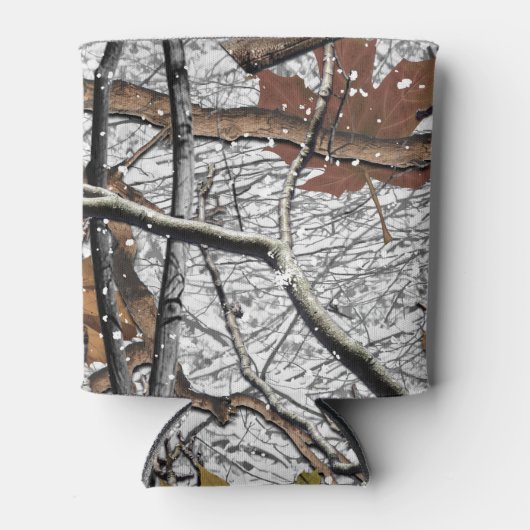 Sneeuwpatroon 2 van jachtCamouflage Blikjeskoeler (Voorkant)