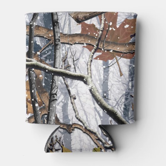 Sneeuwpatroon 3 van het jachtkamp blikjeskoeler (Voorkant)