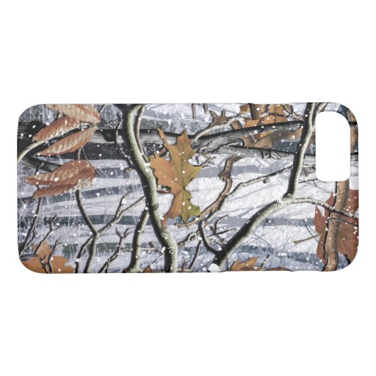 Sneeuwpatroon 3 van het jachtkamp Case-Mate iPhone case (Achterkant (Horizontaal))