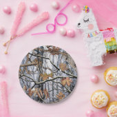 Sneeuwpatroon 3 van het jachtkamp papieren bordje (Feest)