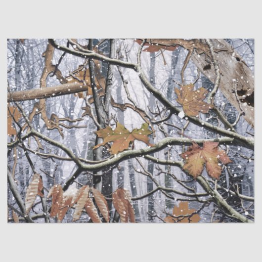 Sneeuwpatroon 3 van het jachtkamp tissuepapier (Voorkant)