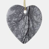 Sneeuwpatroon in de bomen keramisch ornament (Rechts)