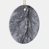 Sneeuwpatroon in de bomen keramisch ornament (Rechts)