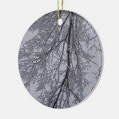 Sneeuwpatroon in de bomen keramisch ornament (Links)